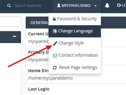 change-style-in-cpanel